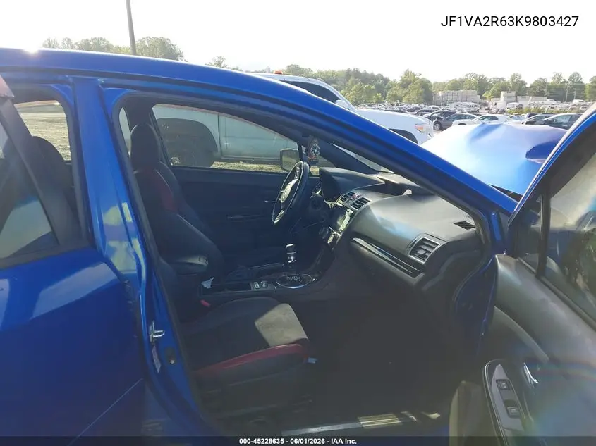 2019 Subaru Wrx Sti VIN: JF1VA2R63K9803427 Lot: 45228635