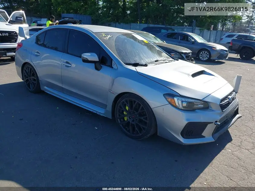 2019 Subaru Wrx Sti VIN: JF1VA2R66K9826815 Lot: 45244698