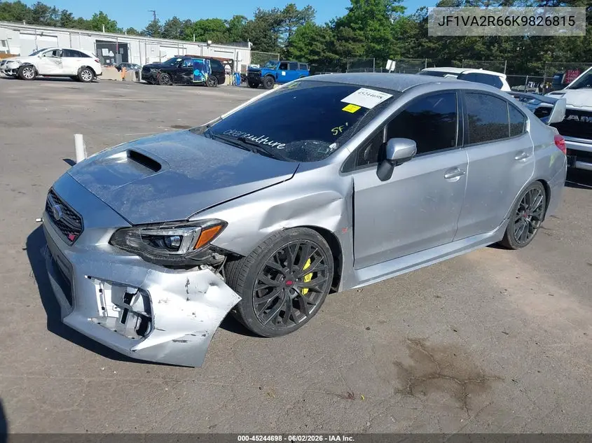 2019 Subaru Wrx Sti VIN: JF1VA2R66K9826815 Lot: 45244698