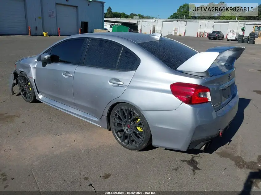 2019 Subaru Wrx Sti VIN: JF1VA2R66K9826815 Lot: 45244698