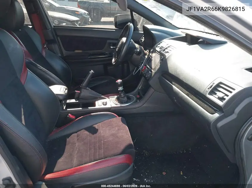 2019 Subaru Wrx Sti VIN: JF1VA2R66K9826815 Lot: 45244698
