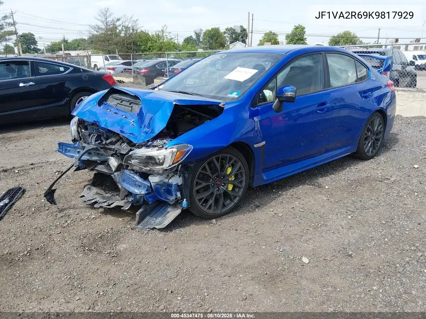 2019 Subaru Wrx Sti VIN: JF1VA2R69K9817929 Lot: 45347475