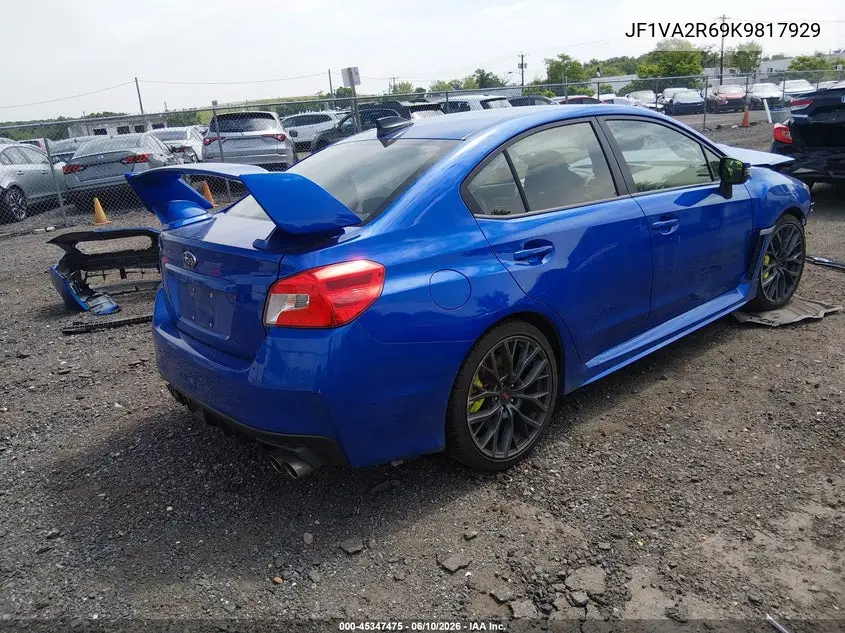 2019 Subaru Wrx Sti VIN: JF1VA2R69K9817929 Lot: 45347475