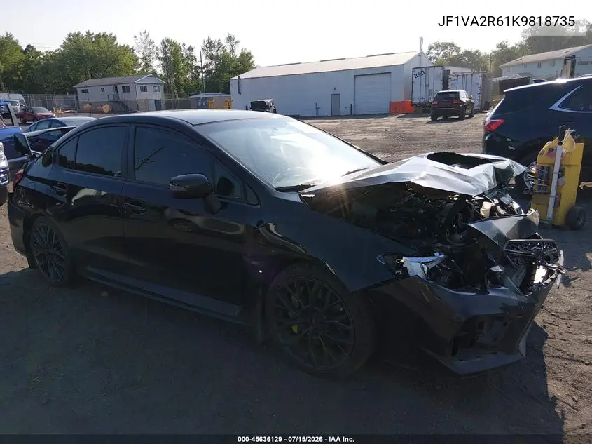 2019 Subaru Wrx Sti VIN: JF1VA2R61K9818735 Lot: 45636129