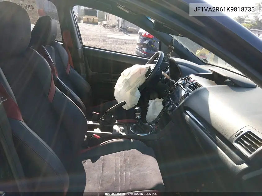 2019 Subaru Wrx Sti VIN: JF1VA2R61K9818735 Lot: 45636129