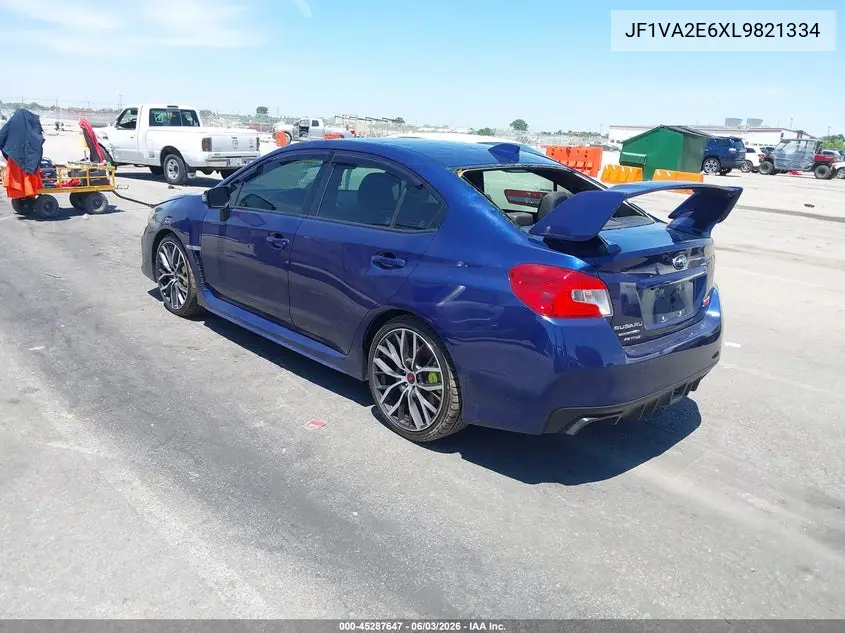 2020 Subaru Wrx Sti VIN: JF1VA2E6XL9821334 Lot: 45287647