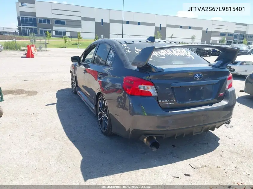 2020 Subaru Wrx Sti VIN: JF1VA2S67L9815401 Lot: 45402108