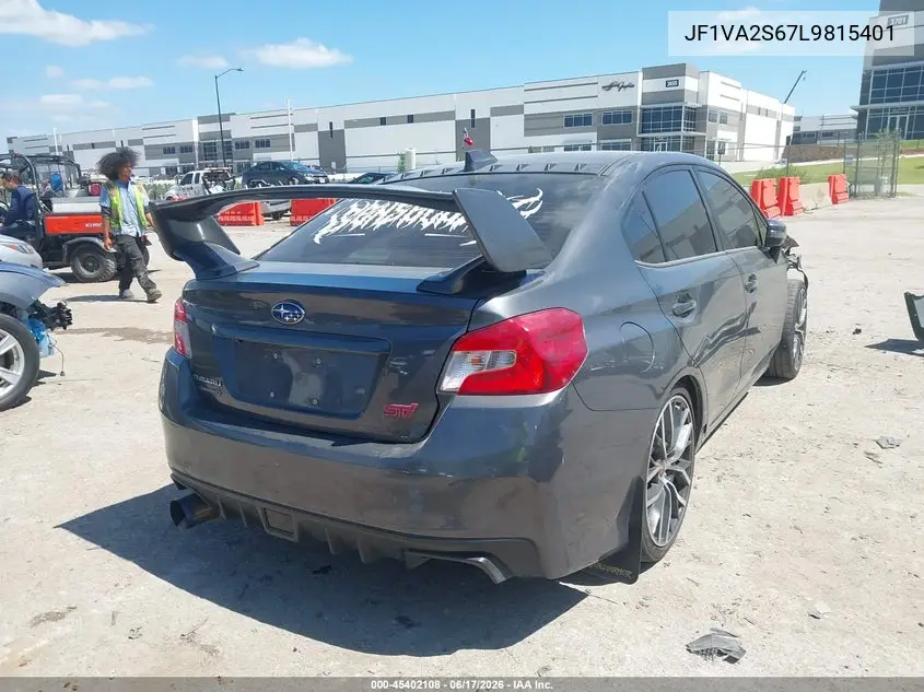 2020 Subaru Wrx Sti VIN: JF1VA2S67L9815401 Lot: 45402108