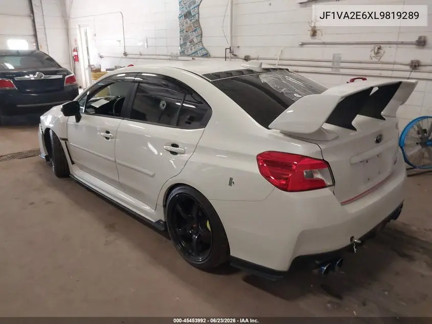 2020 Subaru Wrx Sti VIN: JF1VA2E6XL9819289 Lot: 45453992