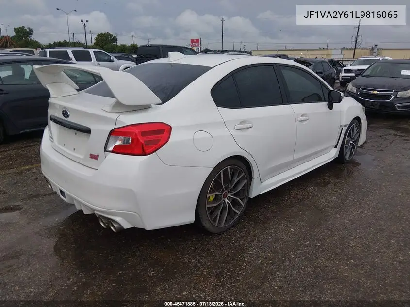 2020 Subaru Wrx Sti Limited VIN: JF1VA2Y61L9816065 Lot: 45471885