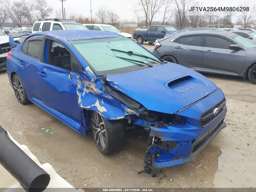 2021 Subaru Wrx Sti VIN: JF1VA2S64M9806298 Lot: 44583892