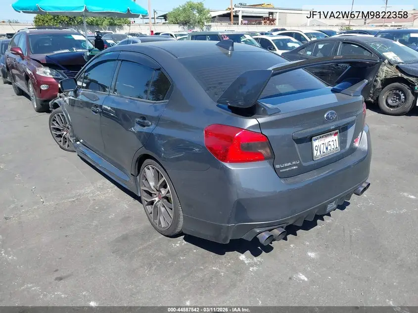 2021 Subaru Wrx Sti Limited VIN: JF1VA2W67M9822358 Lot: 44587542