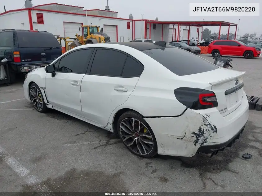 2021 Subaru Wrx Sti Limited VIN: JF1VA2T66M9820220 Lot: 44635936