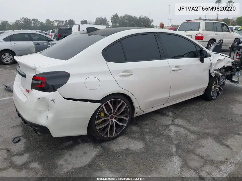 2021 Subaru Wrx Sti Limited VIN: JF1VA2T66M9820220 Lot: 44635936
