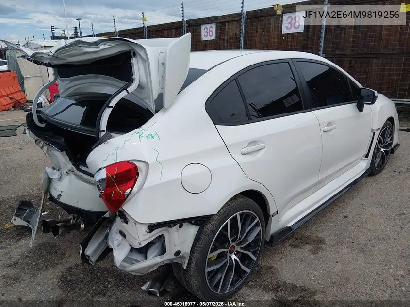 2021 Subaru Wrx Sti VIN: JF1VA2E64M9819256 Lot: 45018977