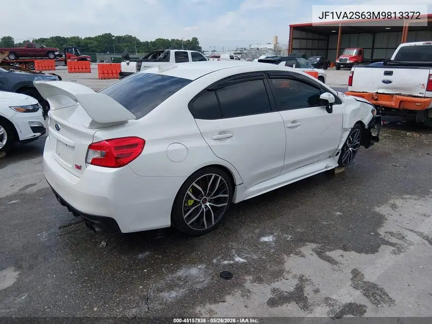 2021 Subaru Wrx Sti VIN: JF1VA2S63M9813372 Lot: 45157936