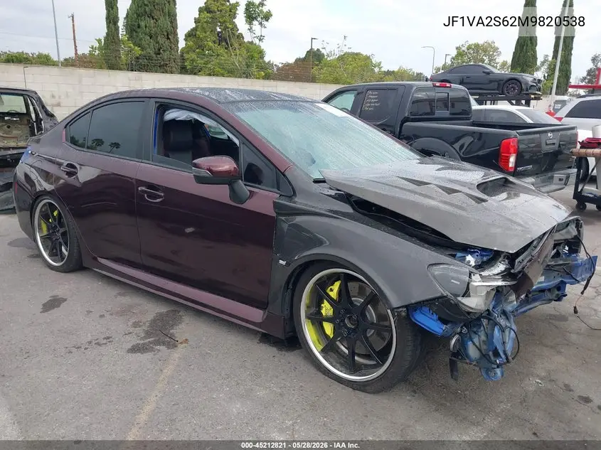 2021 Subaru Wrx Sti VIN: JF1VA2S62M9820538 Lot: 45212821