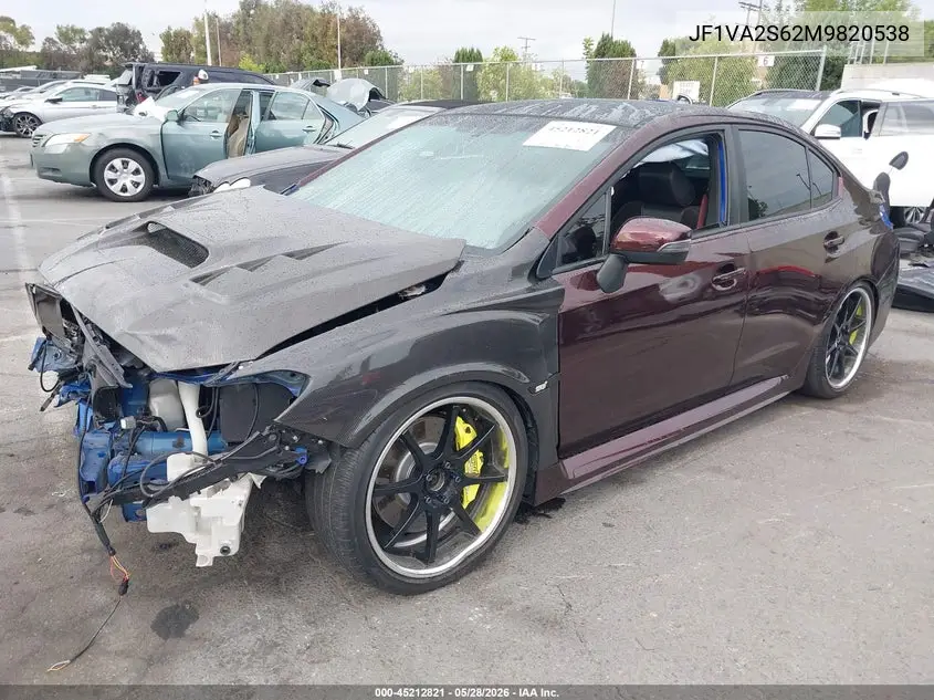 2021 Subaru Wrx Sti VIN: JF1VA2S62M9820538 Lot: 45212821