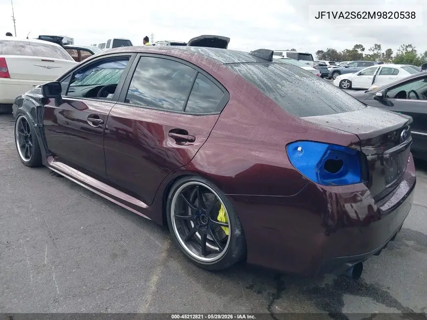 2021 Subaru Wrx Sti VIN: JF1VA2S62M9820538 Lot: 45212821