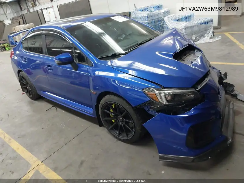 2021 Subaru Wrx Sti Limited VIN: JF1VA2W63M9812989 Lot: 45323286
