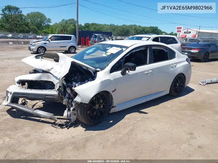 2021 Subaru Wrx Sti VIN: JF1VA2E65M9802966 Lot: 45430620