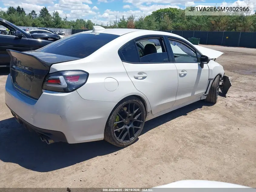 2021 Subaru Wrx Sti VIN: JF1VA2E65M9802966 Lot: 45430620