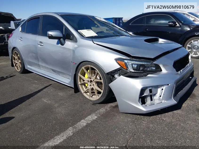 2021 Subaru Wrx Sti Limited VIN: JF1VA2W60M9810679 Lot: 45505909