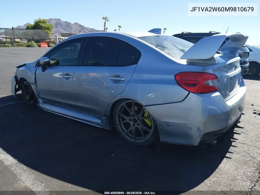 2021 Subaru Wrx Sti Limited VIN: JF1VA2W60M9810679 Lot: 45505909