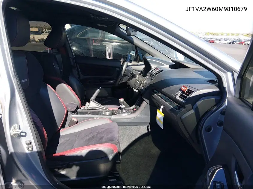 2021 Subaru Wrx Sti Limited VIN: JF1VA2W60M9810679 Lot: 45505909