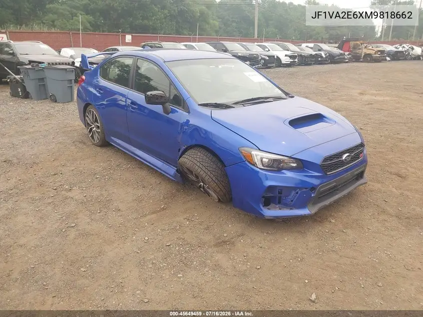 2021 Subaru Wrx Sti VIN: JF1VA2E6XM9818662 Lot: 45649459