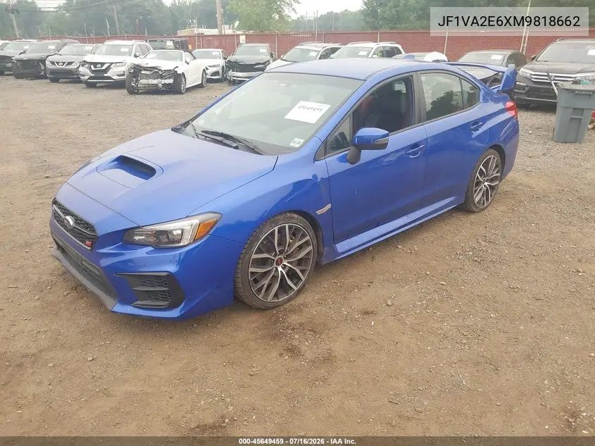2021 Subaru Wrx Sti VIN: JF1VA2E6XM9818662 Lot: 45649459