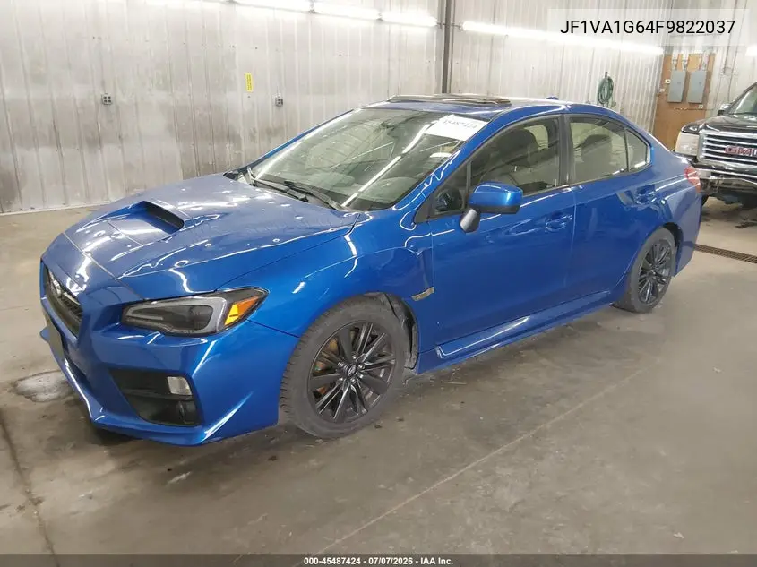 2015 Subaru Wrx Limited VIN: JF1VA1G64F9822037 Lot: 45487424