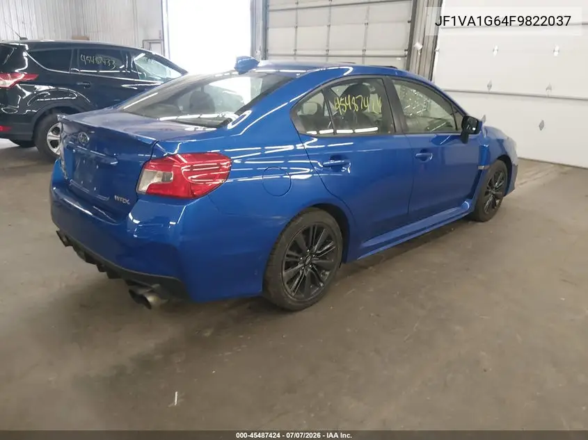 2015 Subaru Wrx Limited VIN: JF1VA1G64F9822037 Lot: 45487424