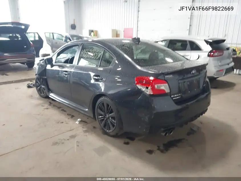 2015 Subaru Wrx Premium VIN: JF1VA1F66F9822669 Lot: 45528855