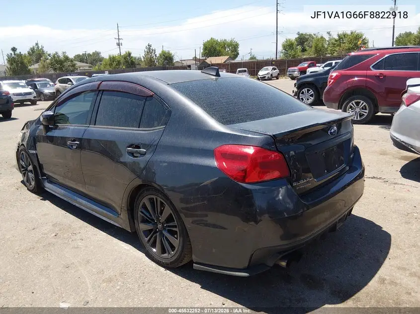 2015 Subaru Wrx Limited VIN: JF1VA1G66F8822918 Lot: 45532252