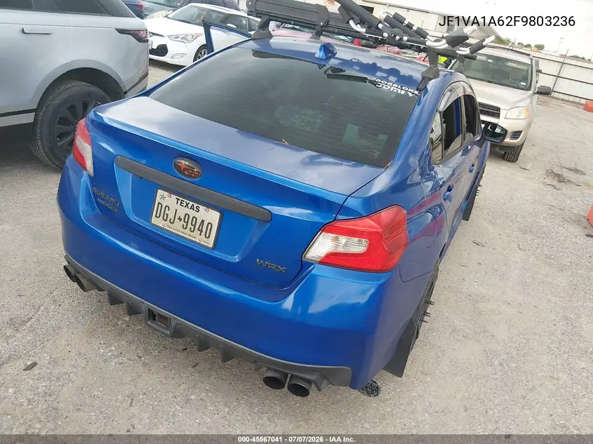 2015 Subaru Wrx VIN: JF1VA1A62F9803236 Lot: 45567041