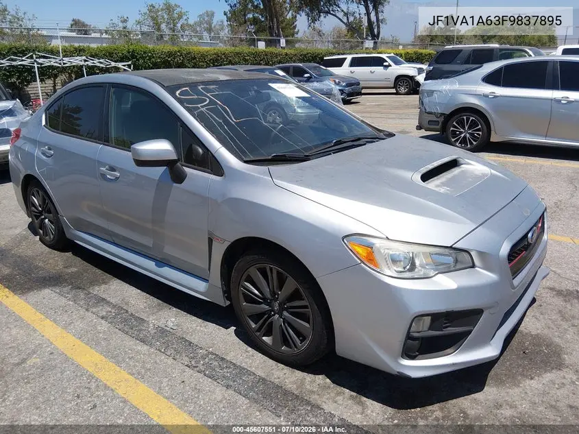2015 Subaru Wrx VIN: JF1VA1A63F9837895 Lot: 45607551