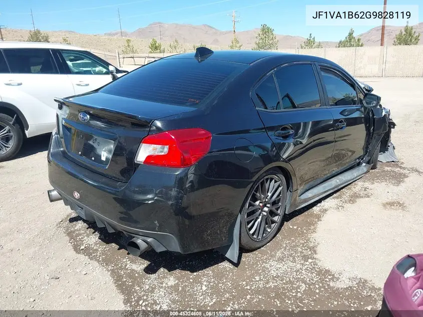 2016 Subaru Wrx VIN: JF1VA1B62G9828119 Lot: 45324608