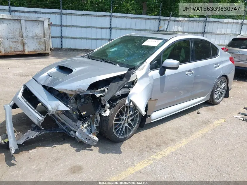 2016 Subaru Wrx Premium VIN: JF1VA1E63G9830747 Lot: 45325836