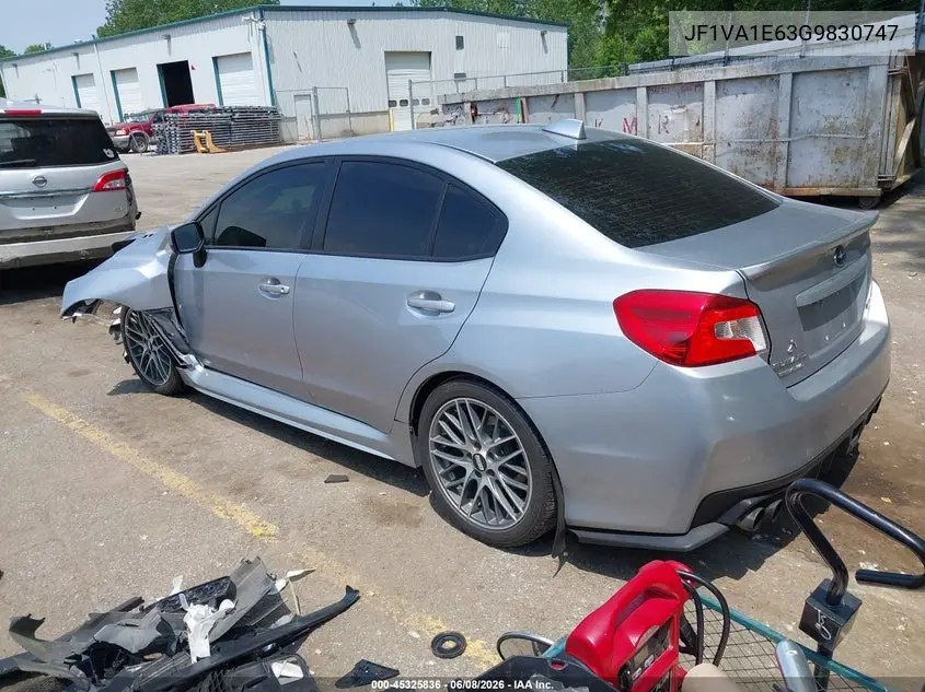 2016 Subaru Wrx Premium VIN: JF1VA1E63G9830747 Lot: 45325836