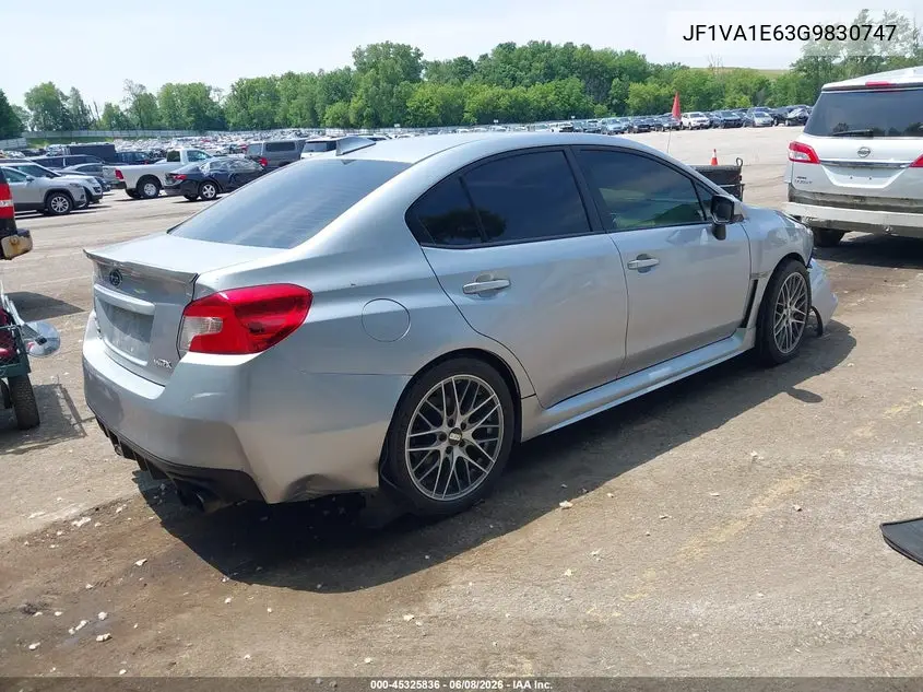 2016 Subaru Wrx Premium VIN: JF1VA1E63G9830747 Lot: 45325836