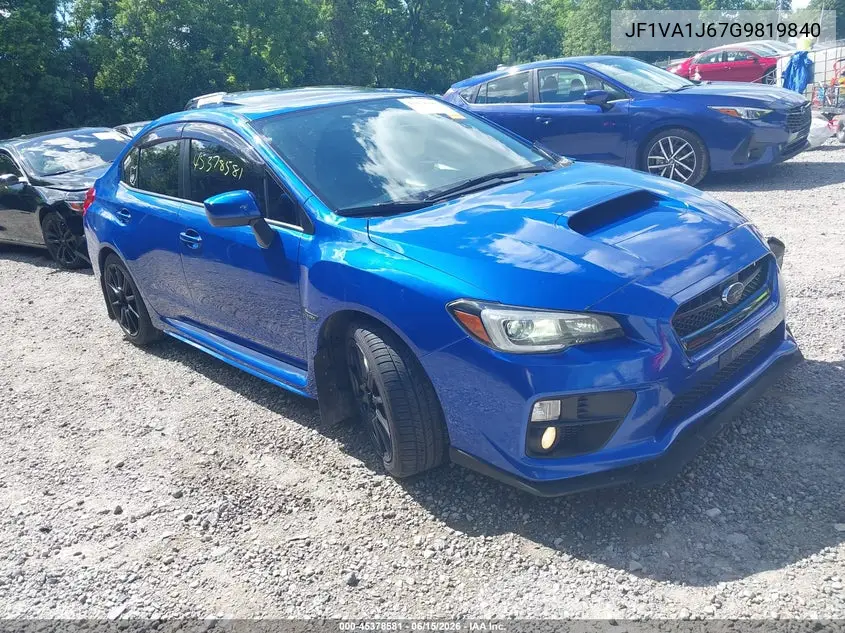 2016 Subaru Wrx Limited VIN: JF1VA1J67G9819840 Lot: 45378581