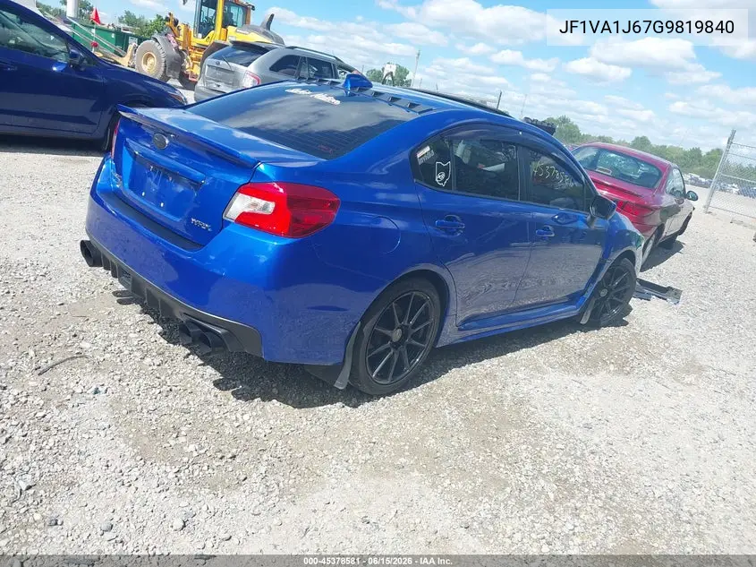 2016 Subaru Wrx Limited VIN: JF1VA1J67G9819840 Lot: 45378581