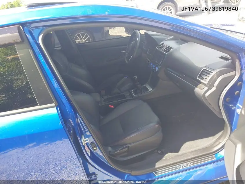 2016 Subaru Wrx Limited VIN: JF1VA1J67G9819840 Lot: 45378581