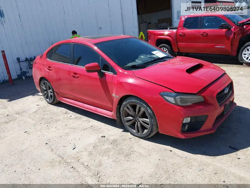 2016 Subaru Wrx Premium VIN: JF1VA1E64G9805274 Lot: 45443684