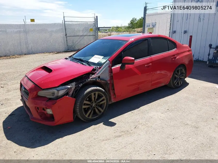 2016 Subaru Wrx Premium VIN: JF1VA1E64G9805274 Lot: 45443684