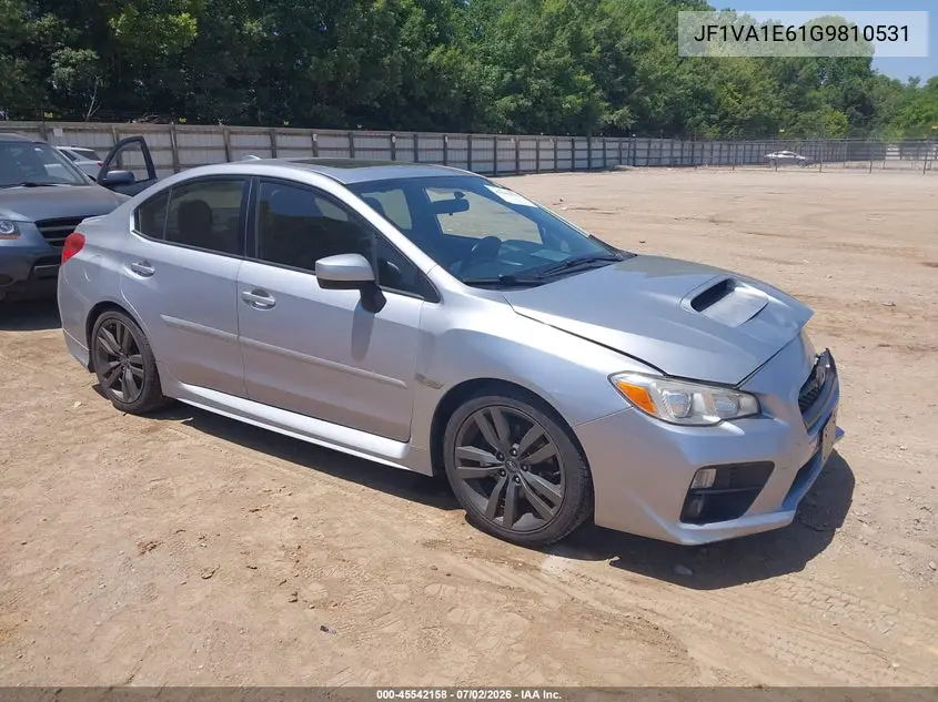 2016 Subaru Wrx Premium VIN: JF1VA1E61G9810531 Lot: 45542158