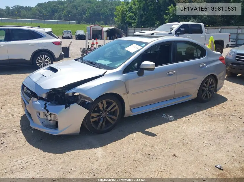 2016 Subaru Wrx Premium VIN: JF1VA1E61G9810531 Lot: 45542158