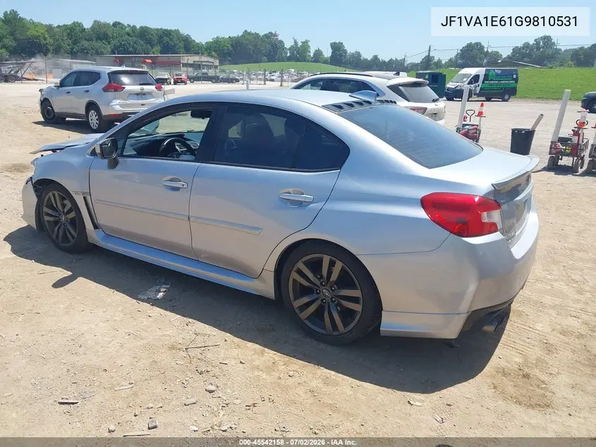 2016 Subaru Wrx Premium VIN: JF1VA1E61G9810531 Lot: 45542158