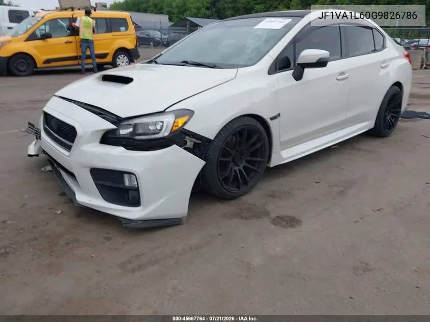 2016 Subaru Wrx Limited VIN: JF1VA1L60G9826786 Lot: 45667764
